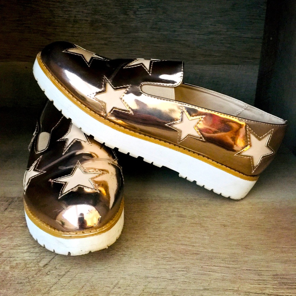 Festive Platform Slip Ons